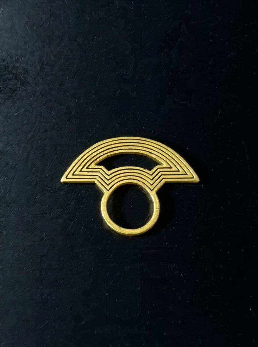 Parallel Lines Ring Gold
