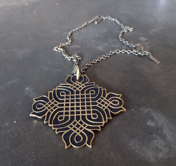 Rangoli Pendant Brass