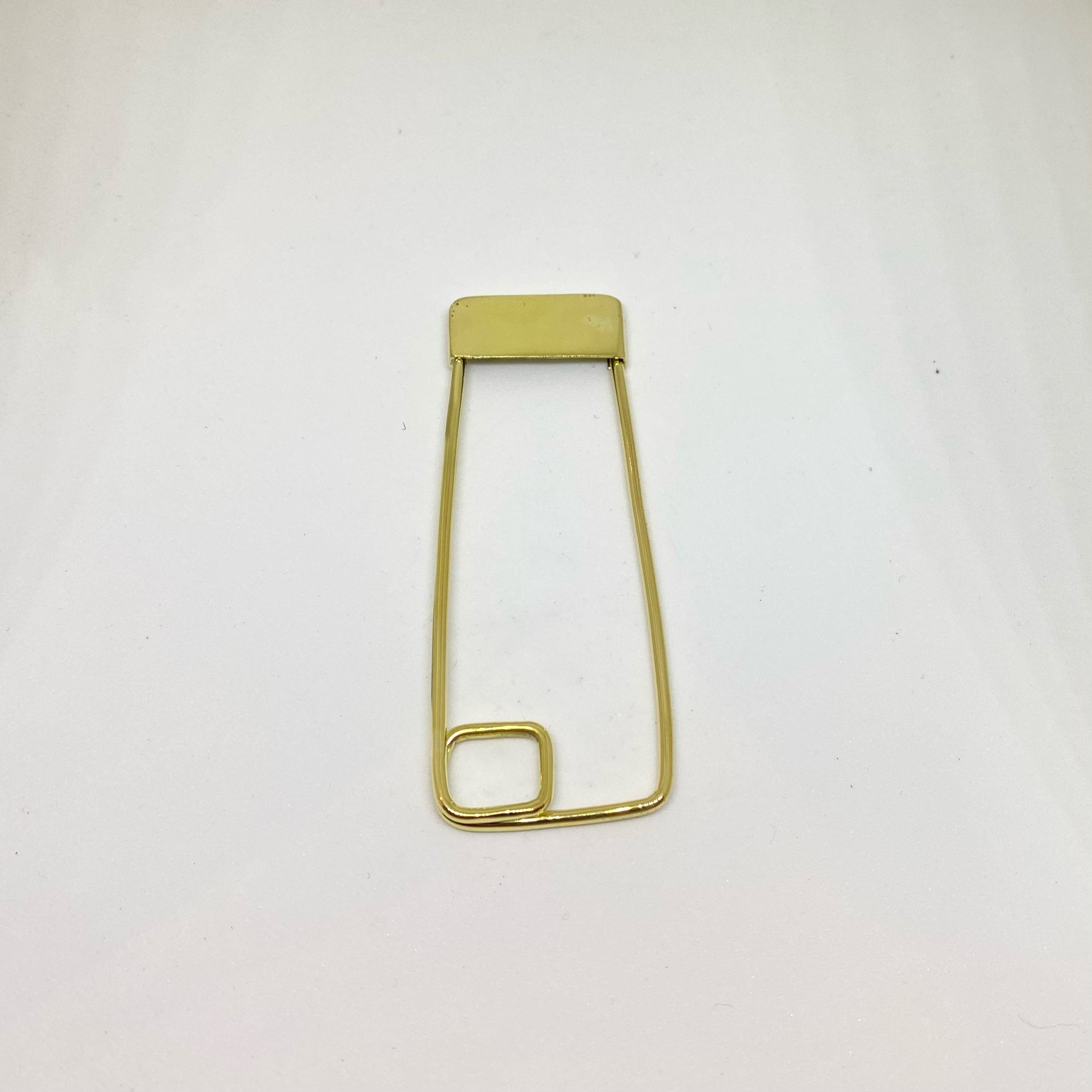 Square Safety Brooch Pin Brass