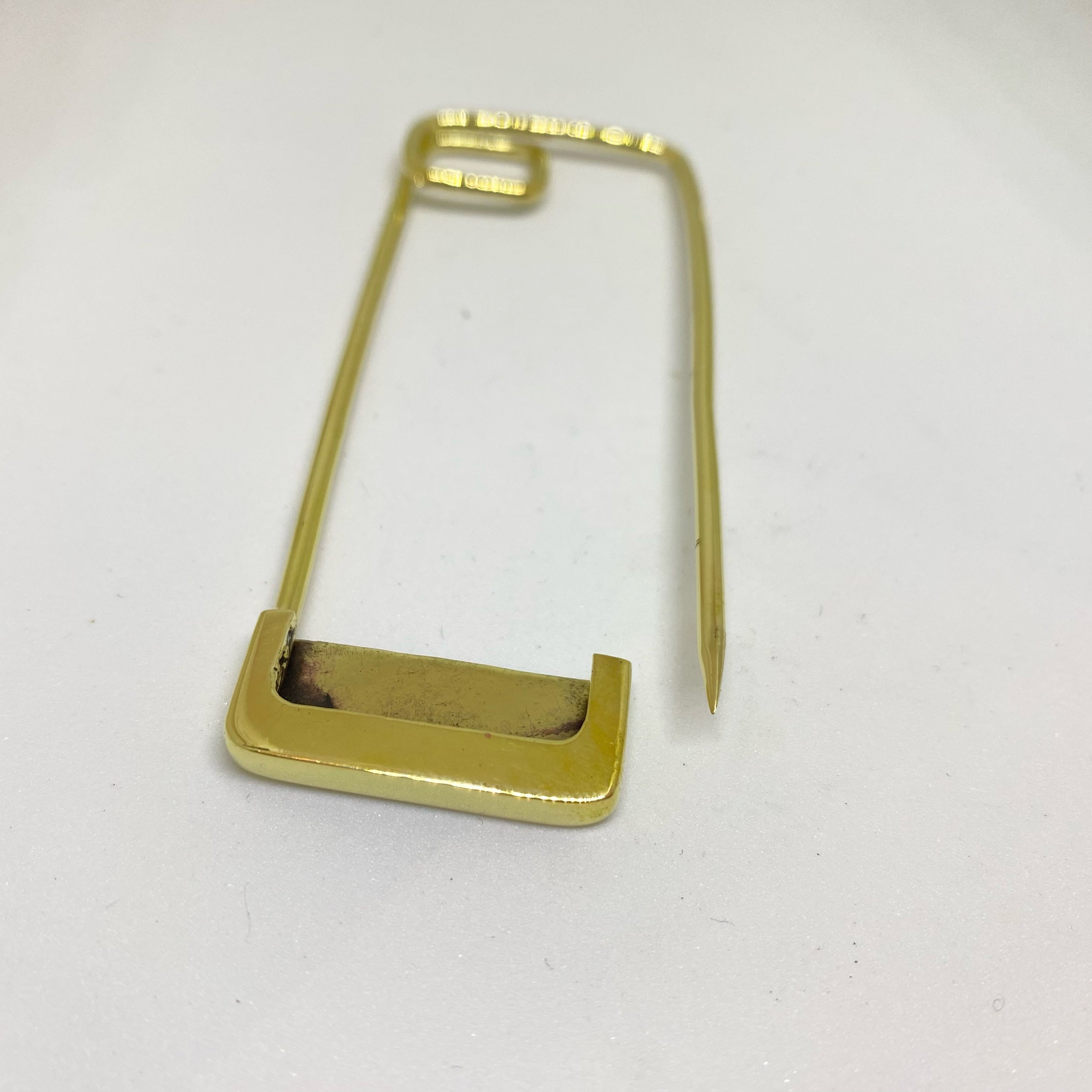 Square Safety Brooch Pin Brass