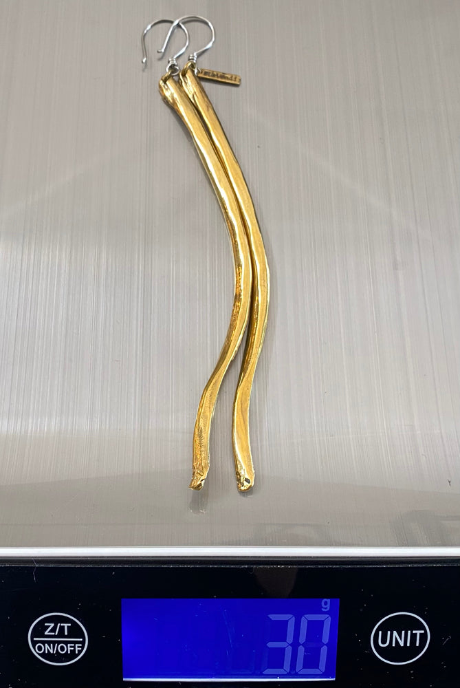 Rib Bone Earring Brass