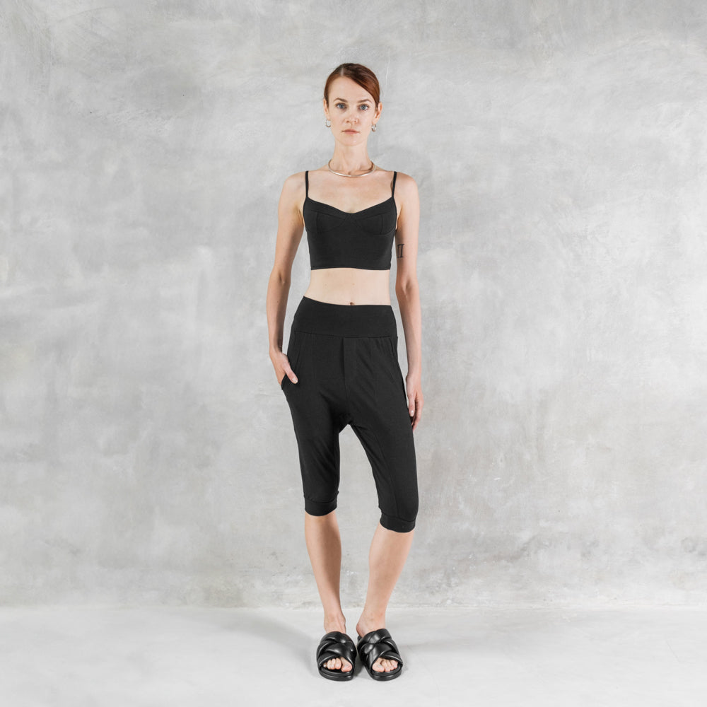 Black Riding Shorts Organic Cotton Lycra