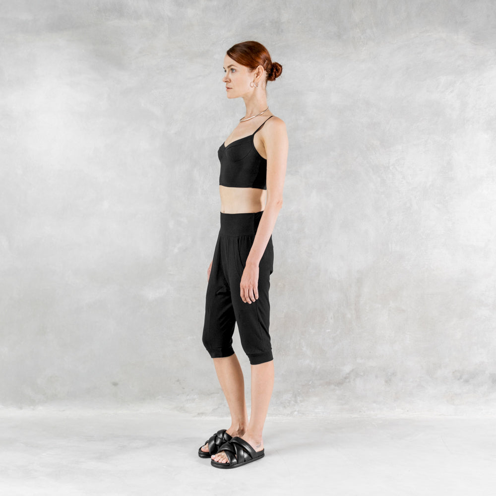 Black Riding Shorts Organic Cotton Lycra