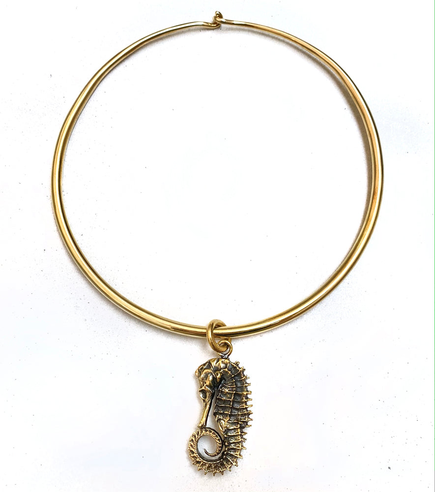 Seahorse Pendant Brass