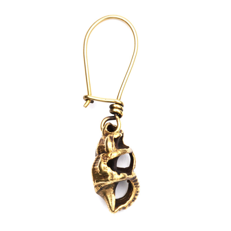 Shell Earrings Brass