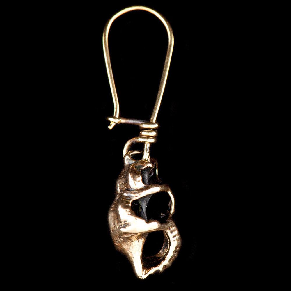 Shell Earrings Brass