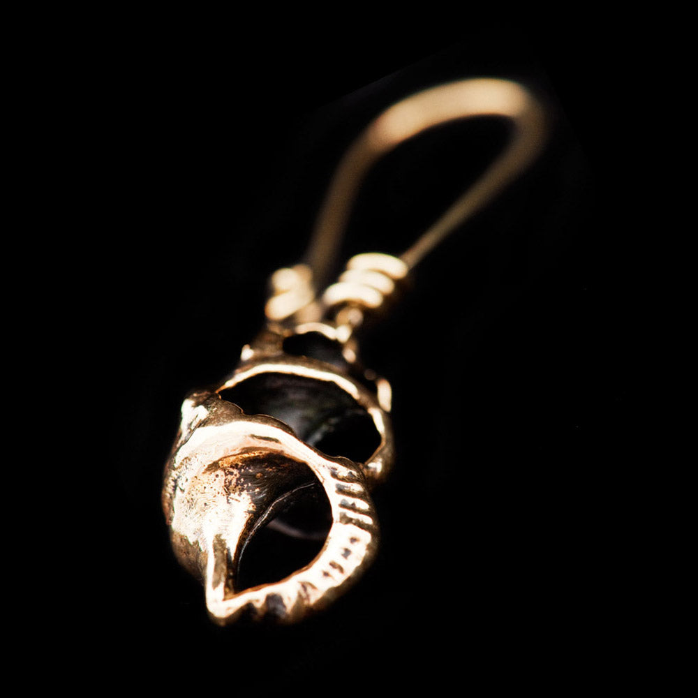 Shell Earrings Brass