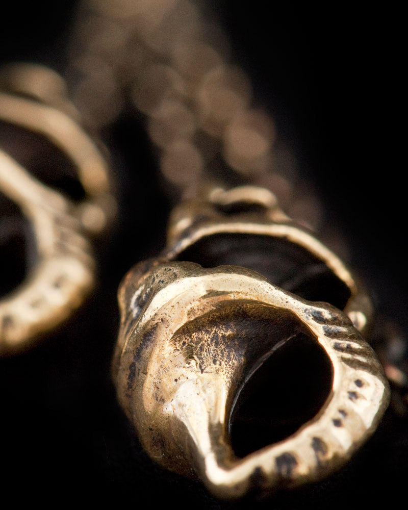 Shell Earrings Brass