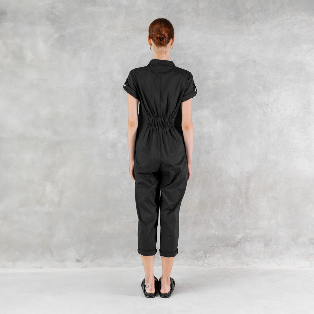 Short Sleeve Romper Black