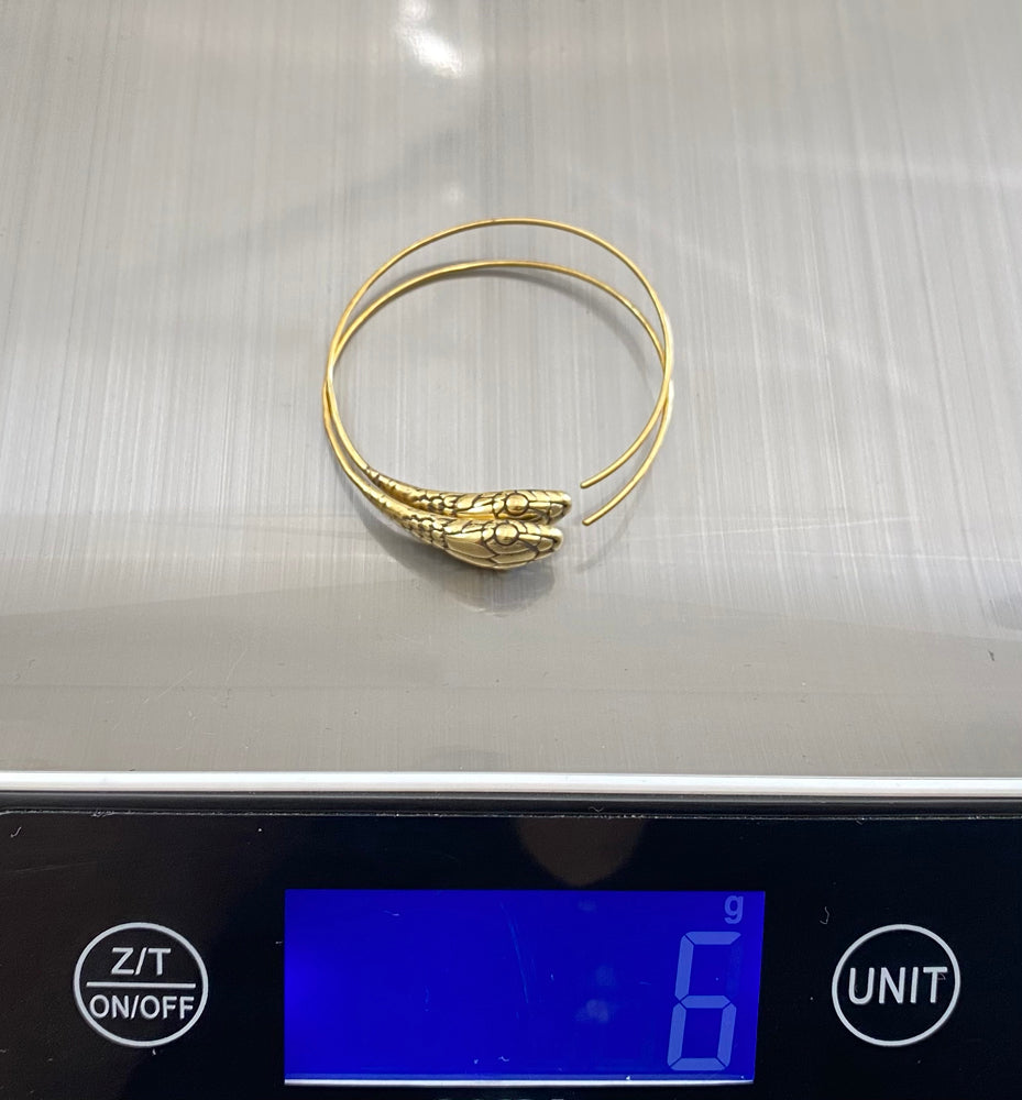 Snake Hoops Earrings Brass