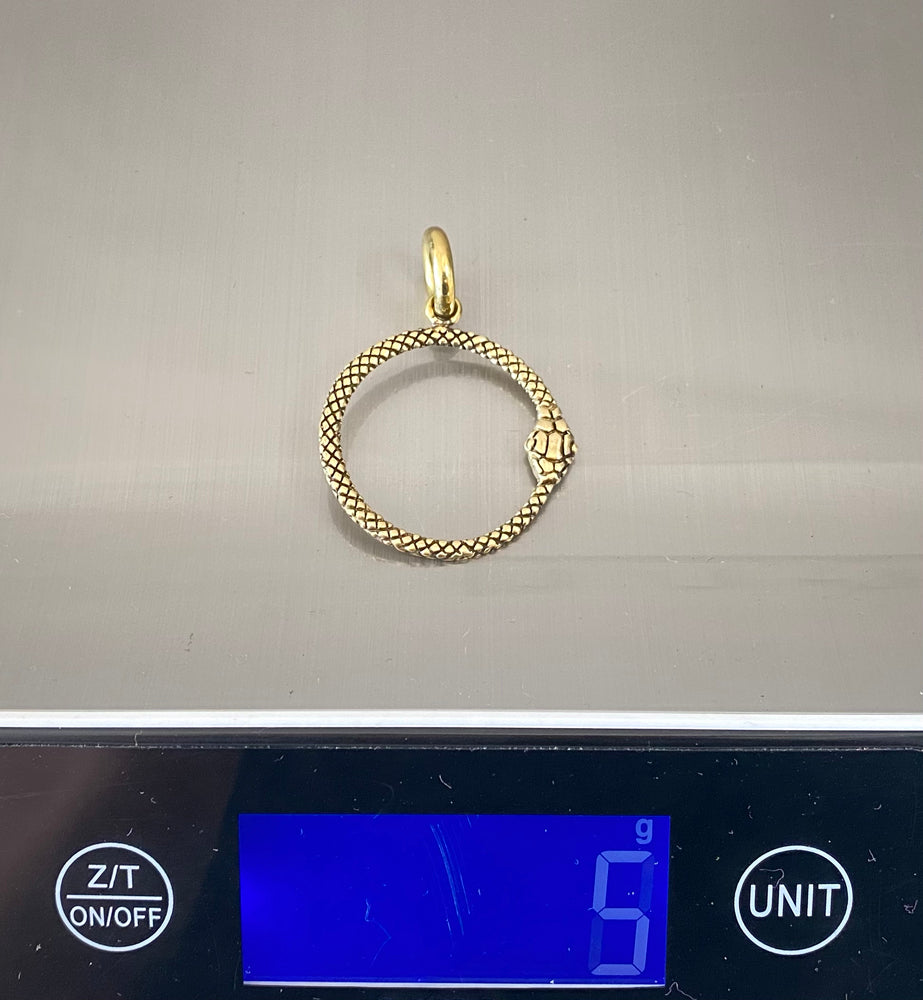 Snake Pendant Brass - eleven44