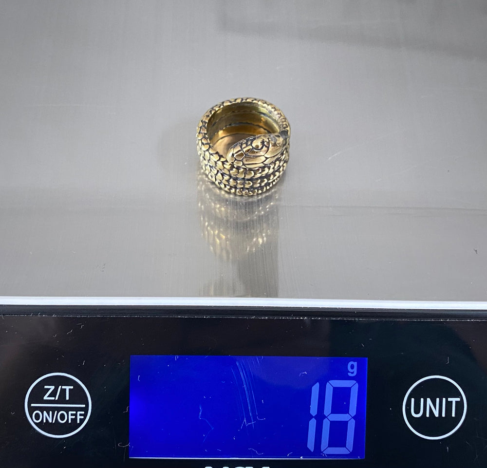 Snake RIng Brass - eleven44