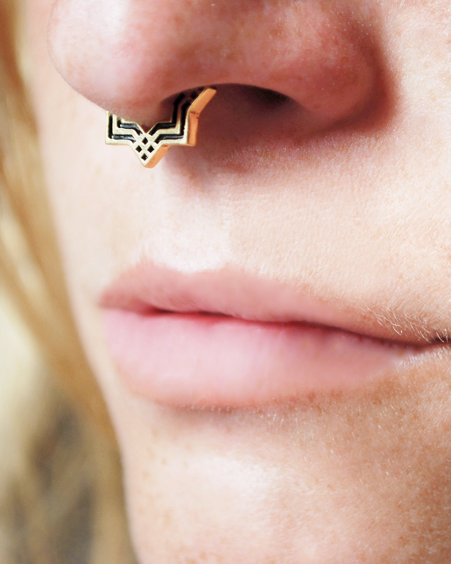 Square Septum Gold