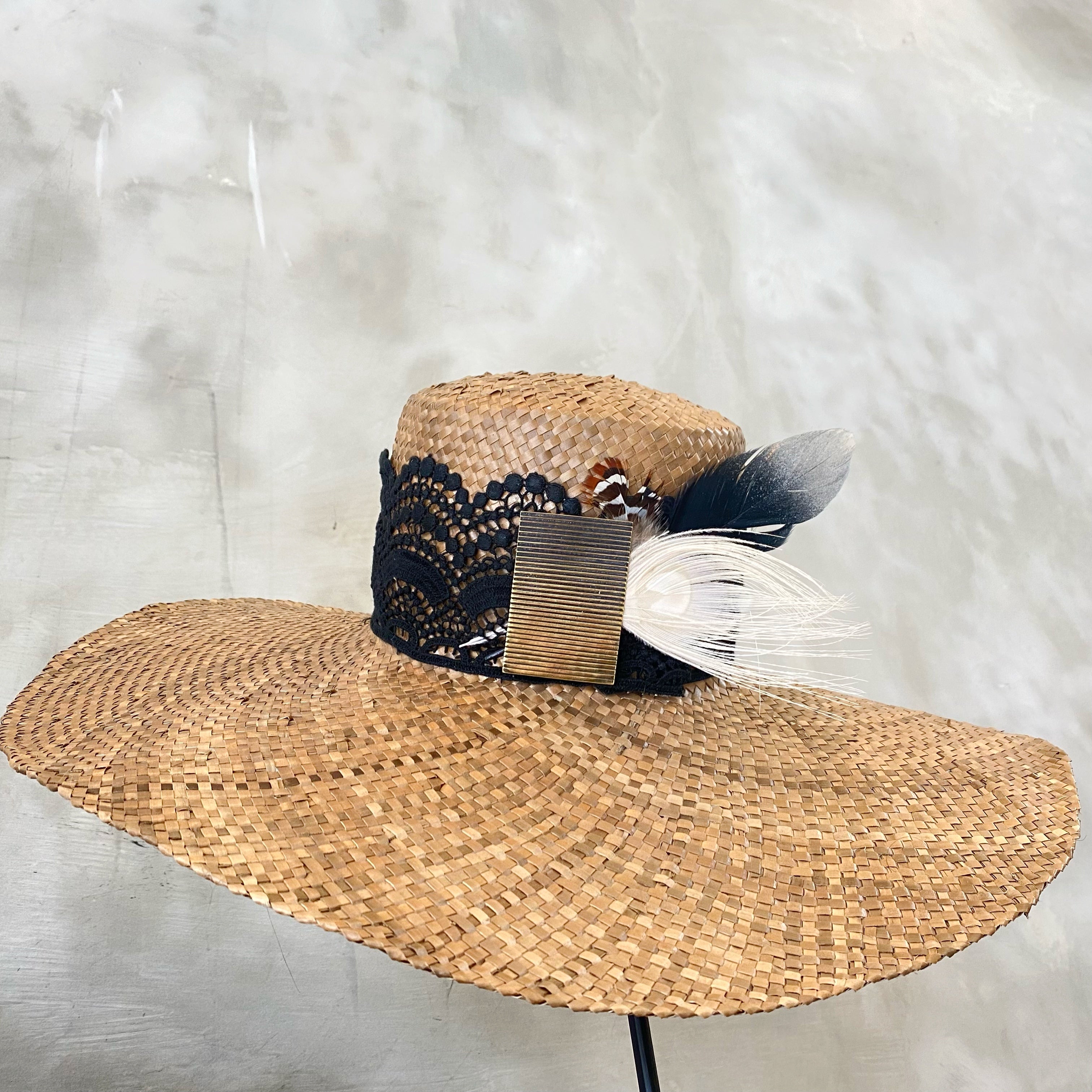 Stripe Brooch Brass