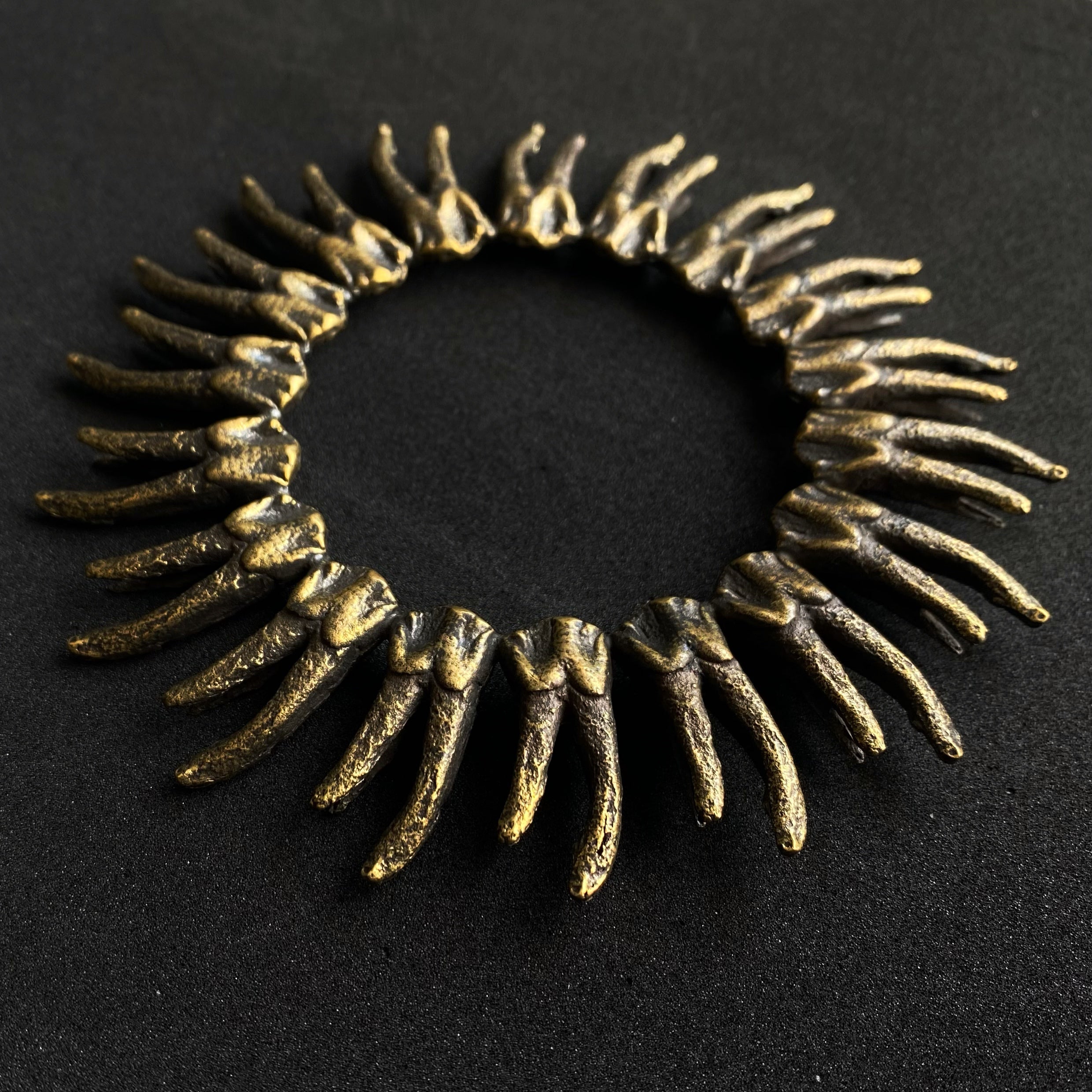 Tooth Bangle Brass