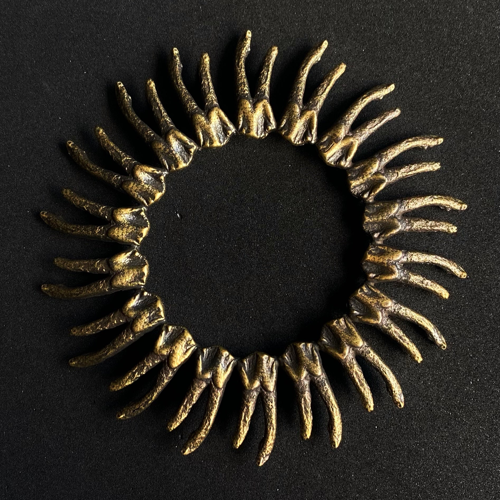 Tooth Bangle Brass