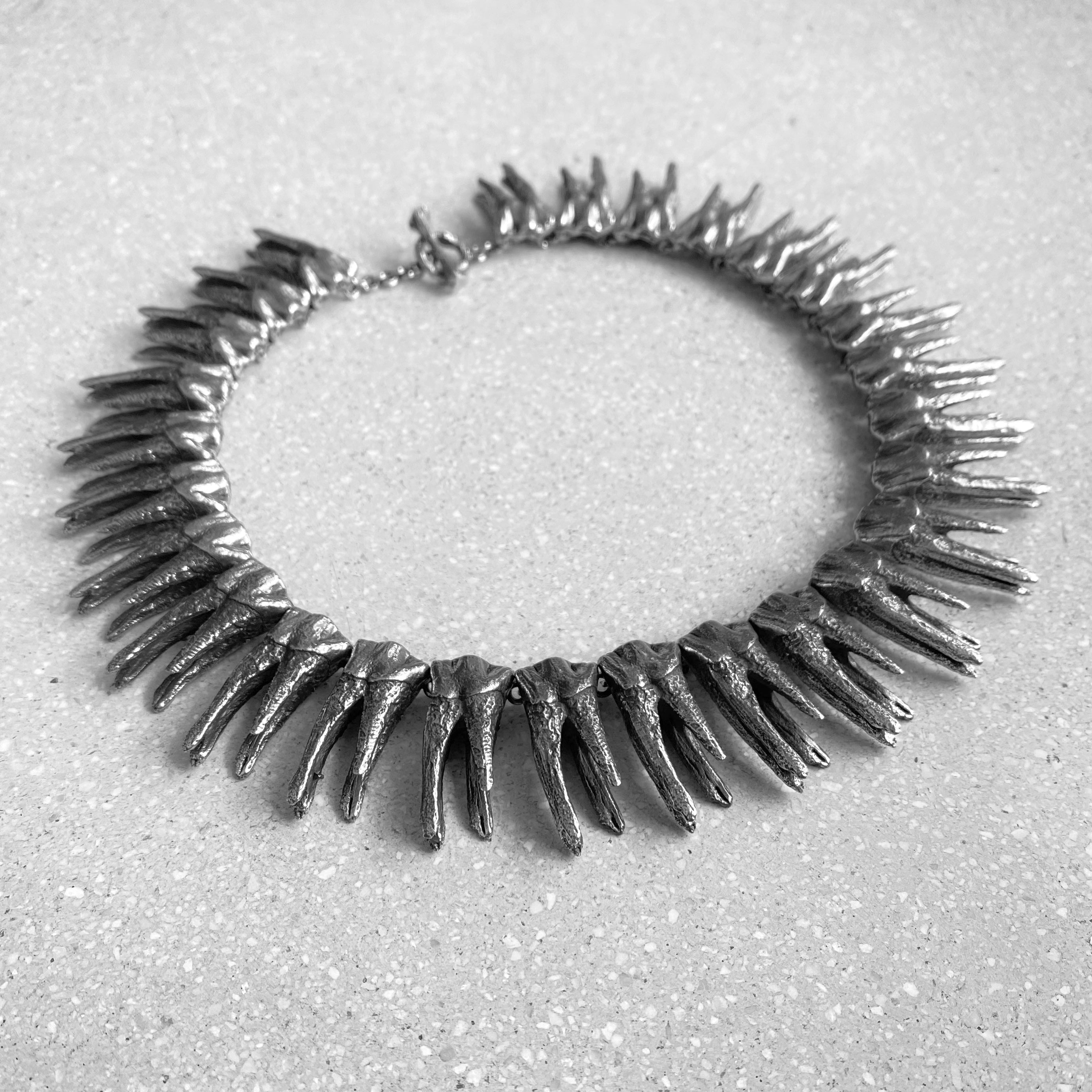 Tooth Choker Silver