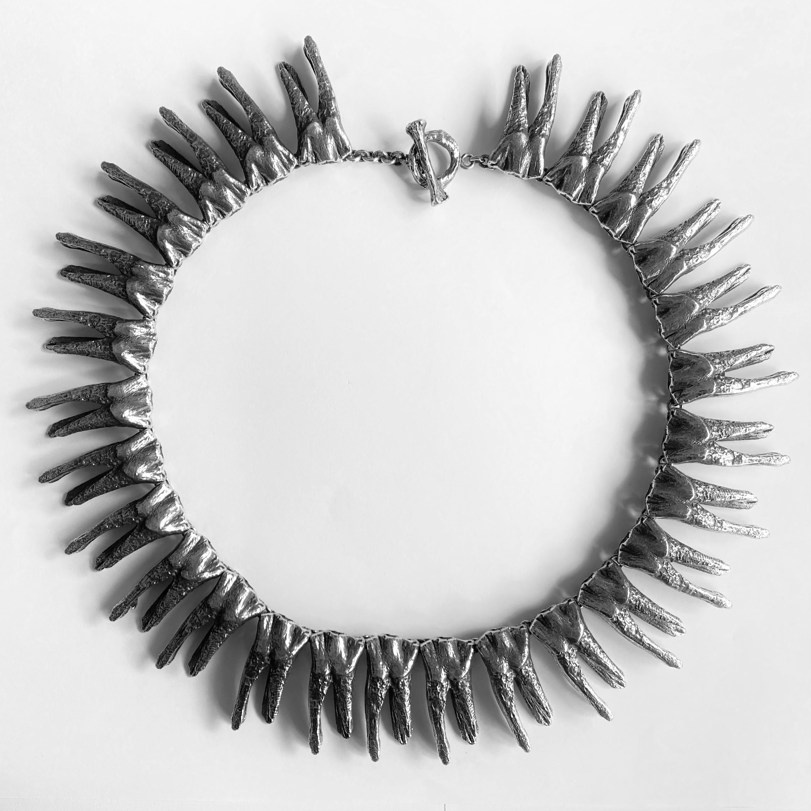 Tooth Choker Silver