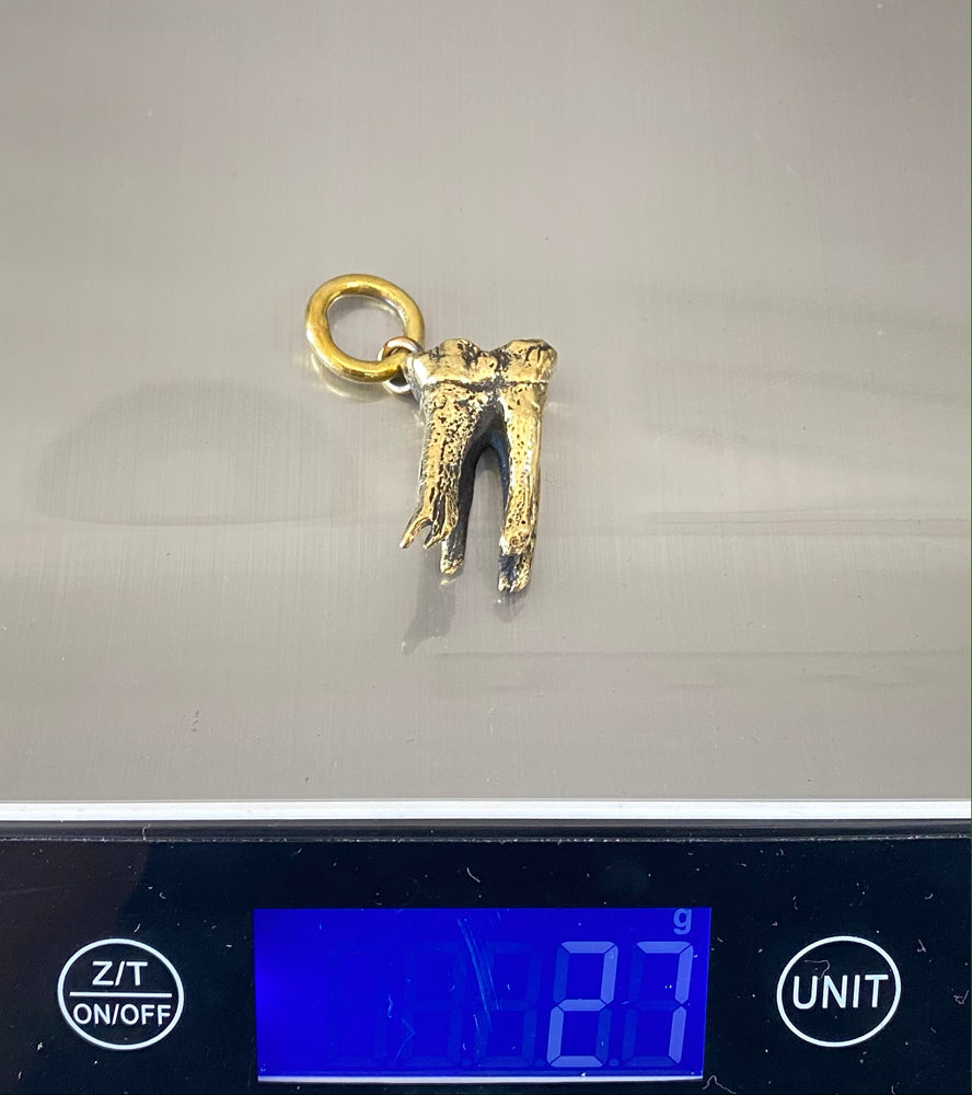 Tooth Pendant Brass - eleven44