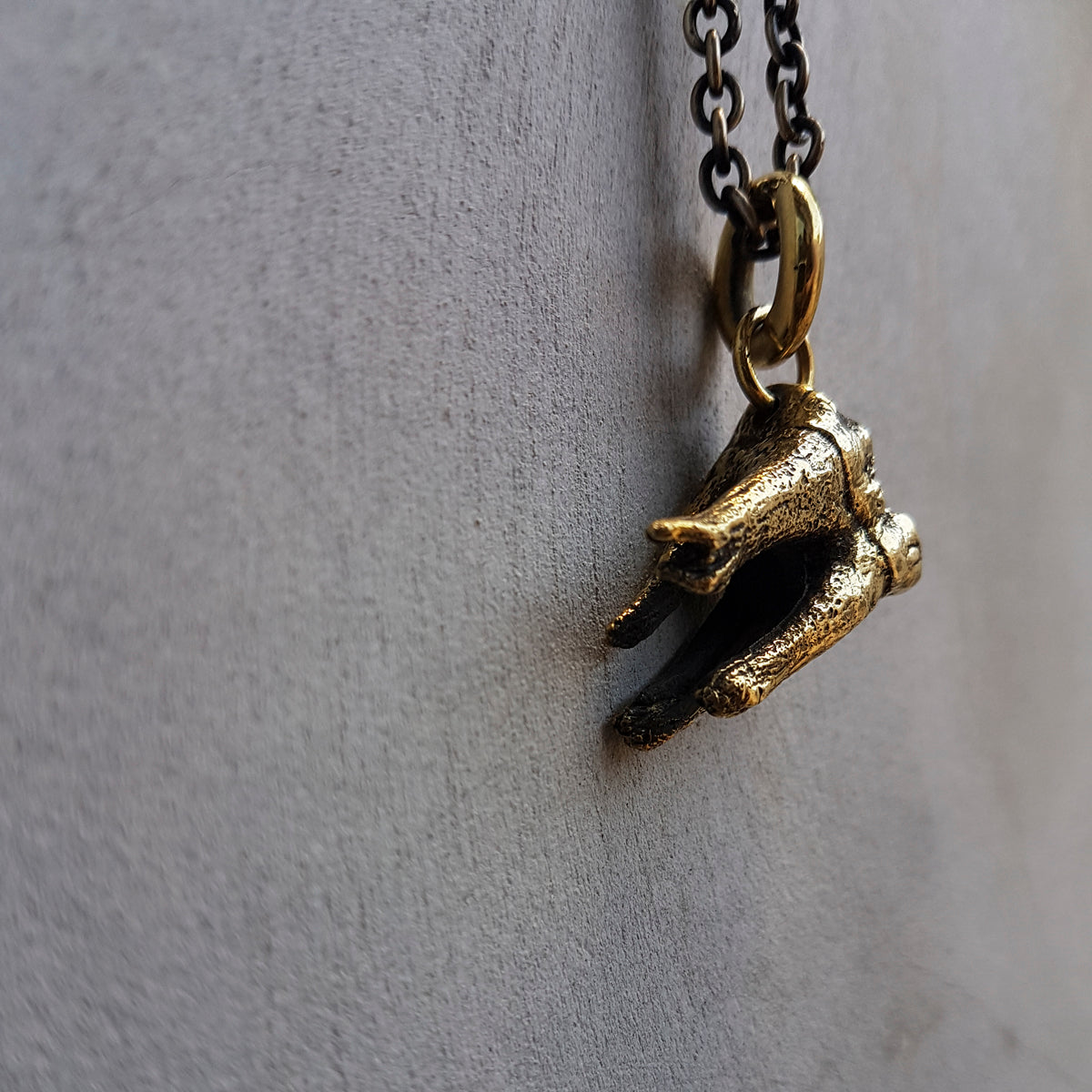 Tooth Pendant Brass