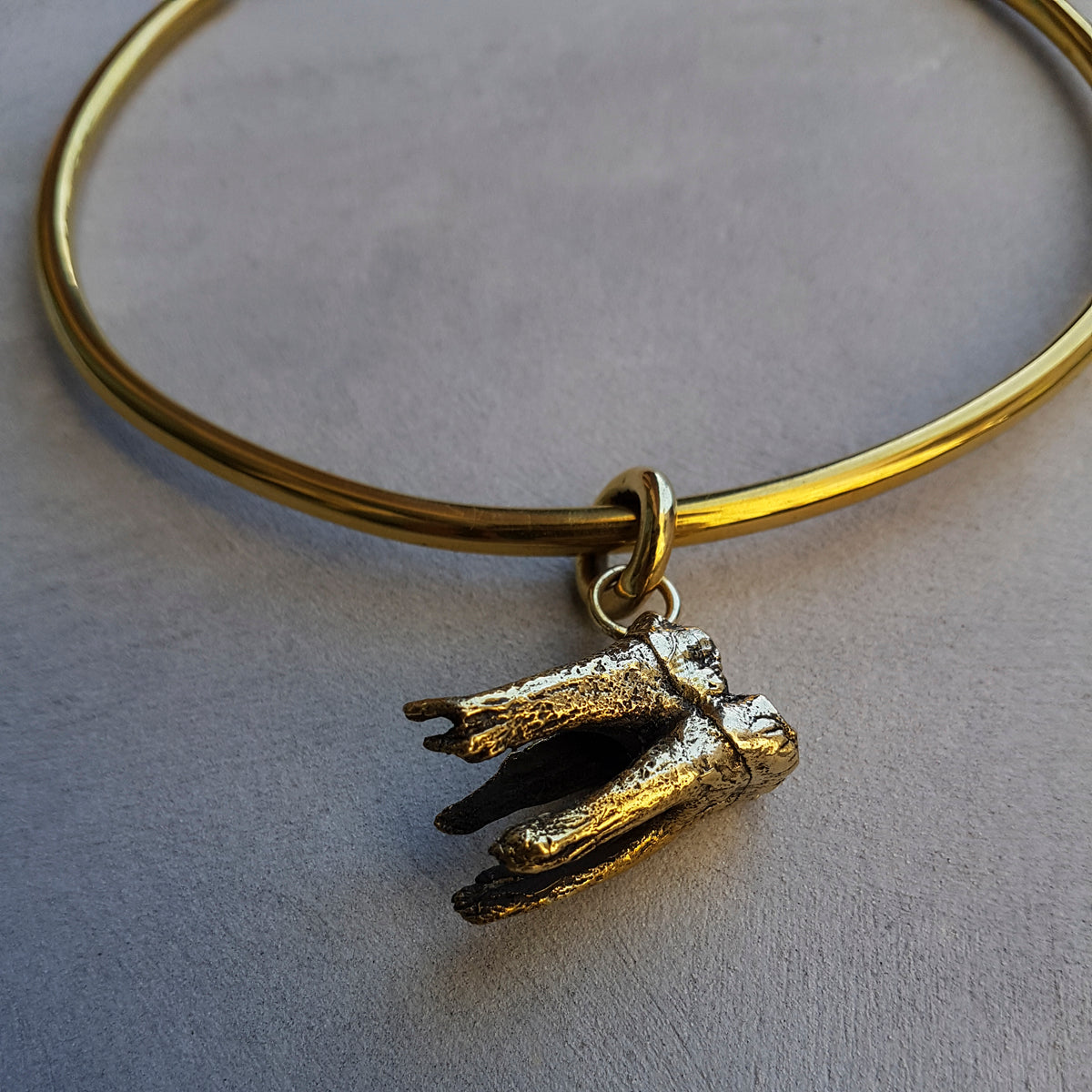 Tooth Pendant Brass