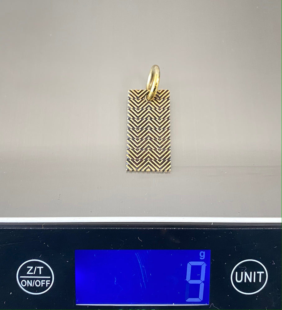 Zig Zag Pendant Brass - eleven44