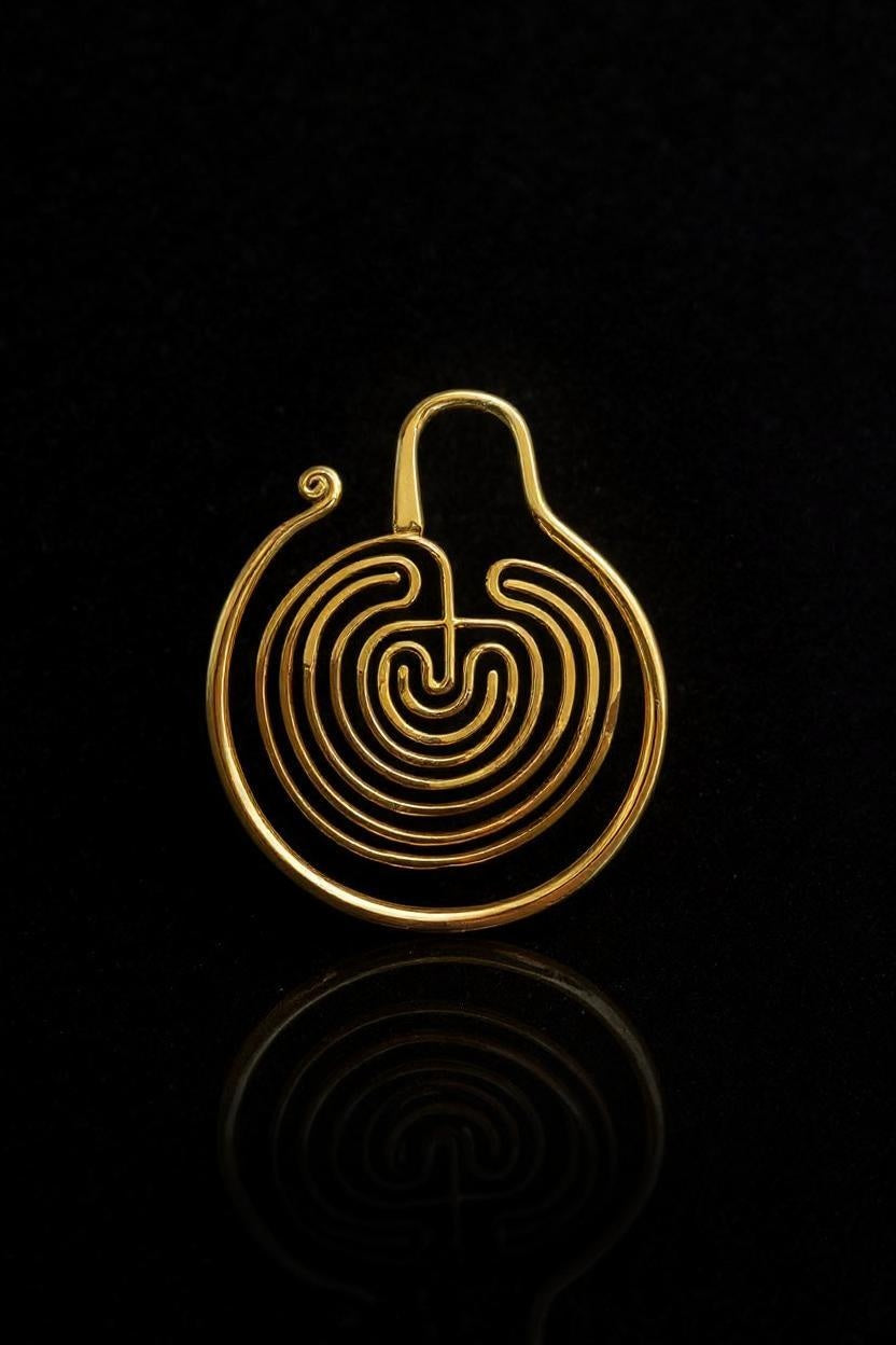 Labyrinth Ear Weights Brass