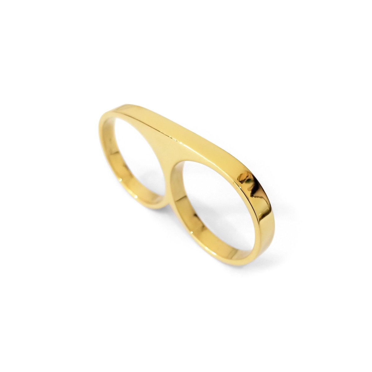 2 Finger Ring Slim Gold - eleven44