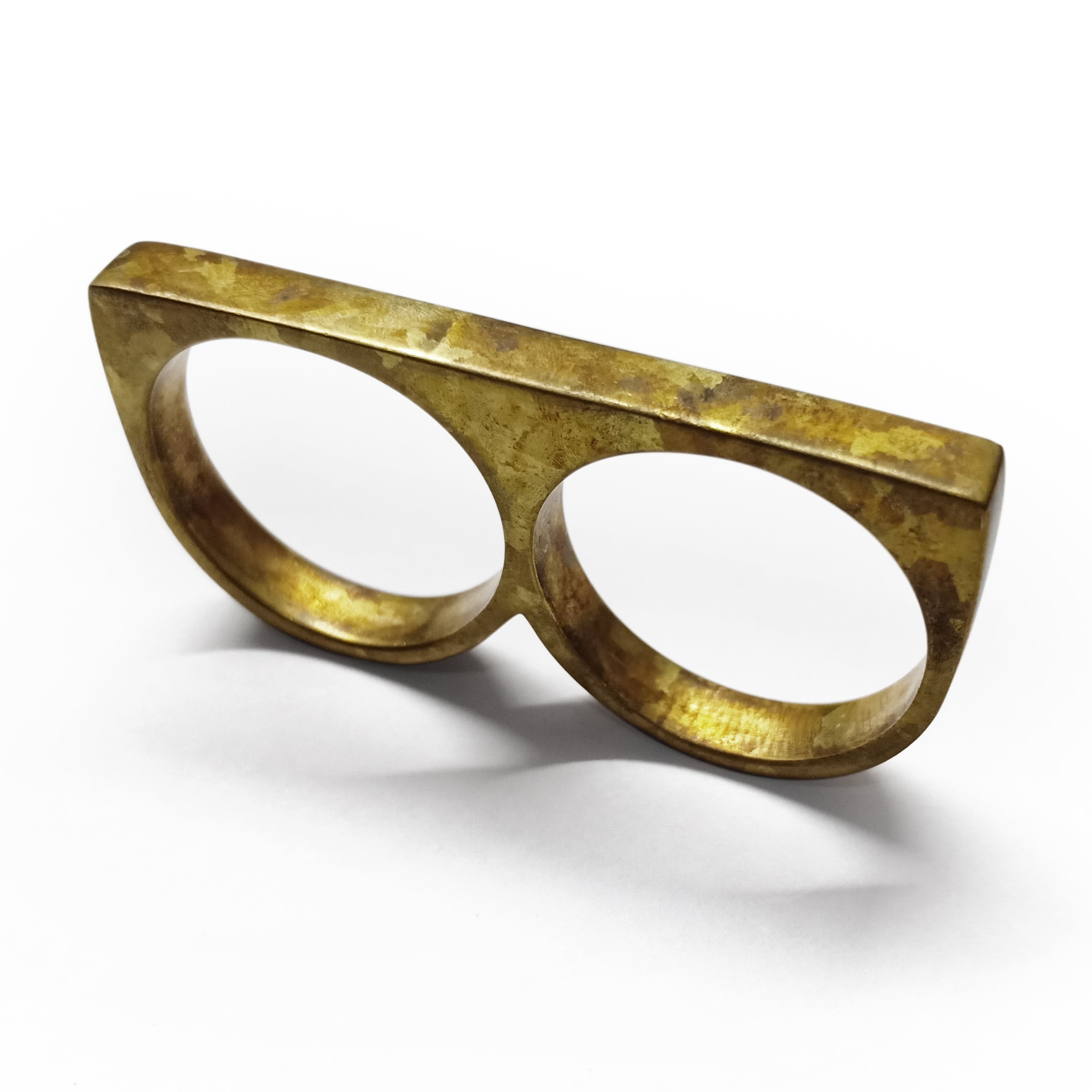 2 Finger Ring Slim Square Acid