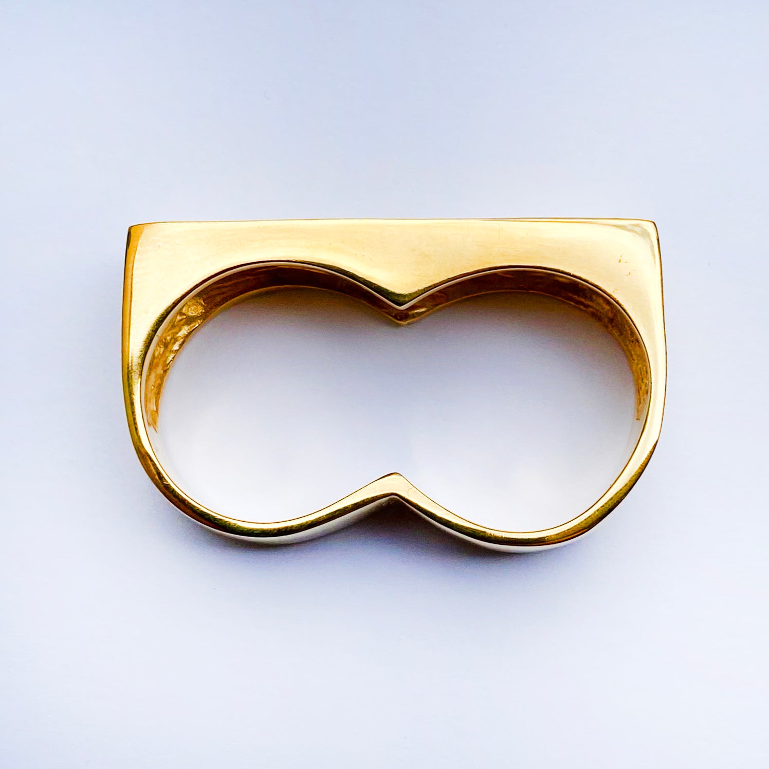 2 Finger Ring Wide Gold
