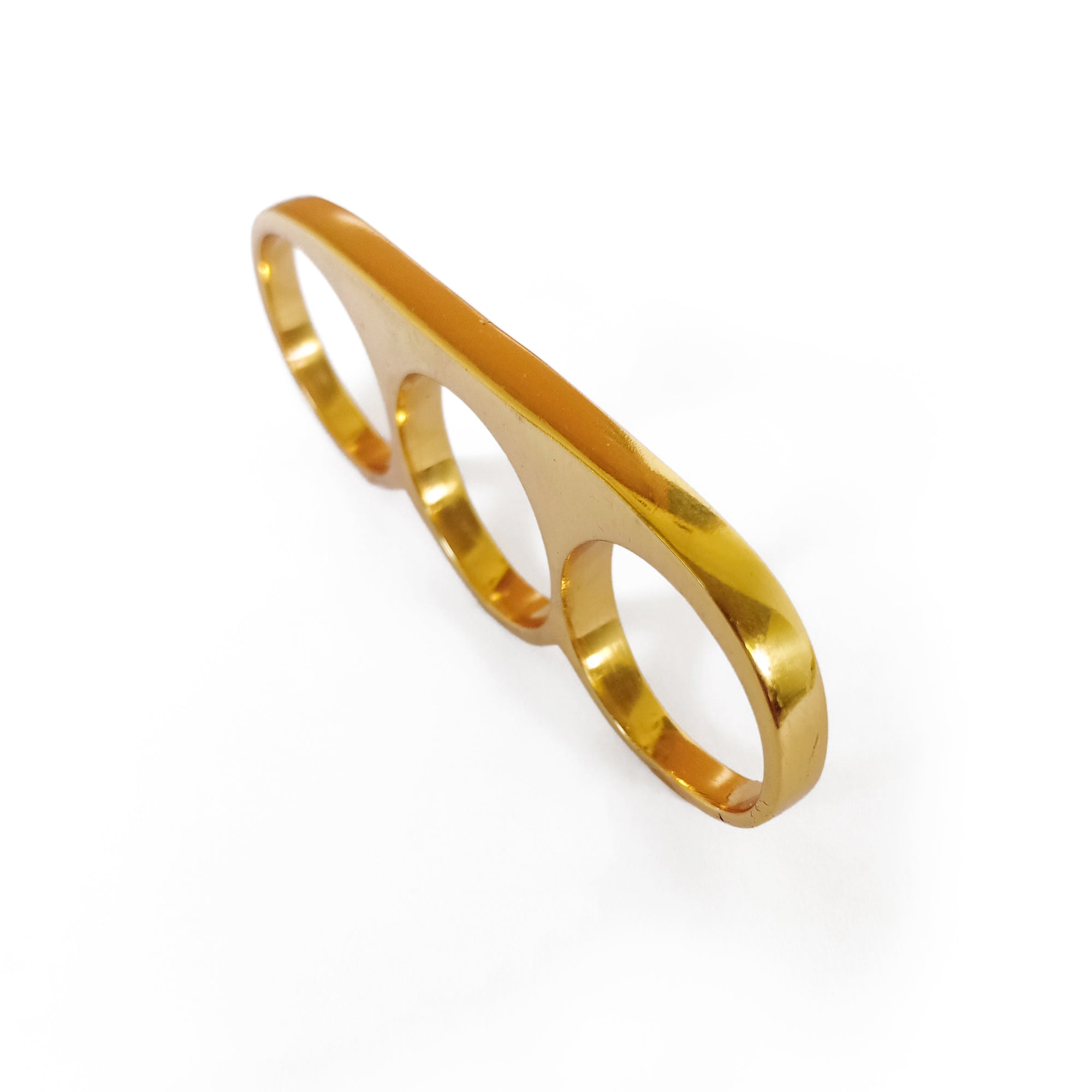 Men's 3 Finger Ring Slim Gold