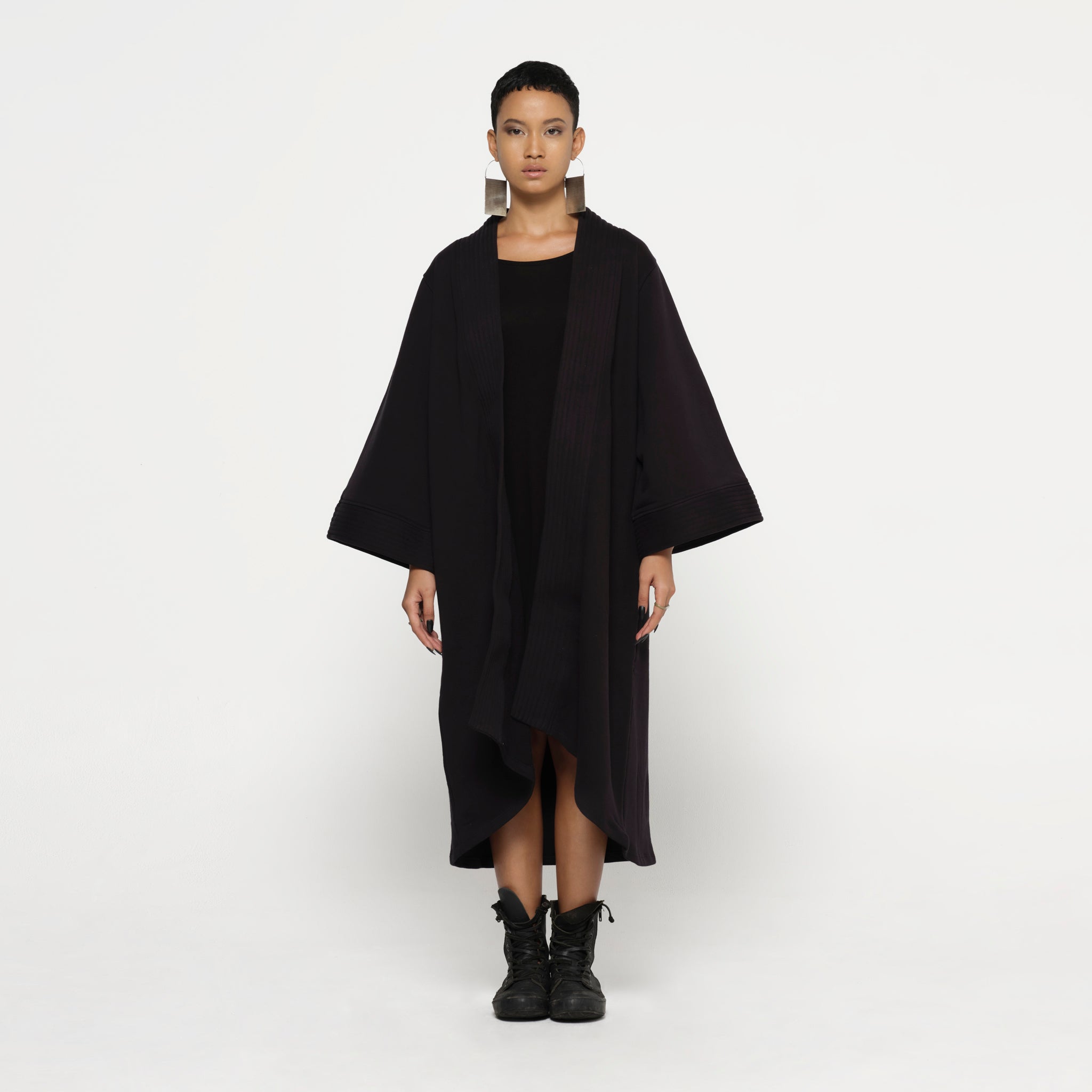 Black Afghan Coat Organic Cotton