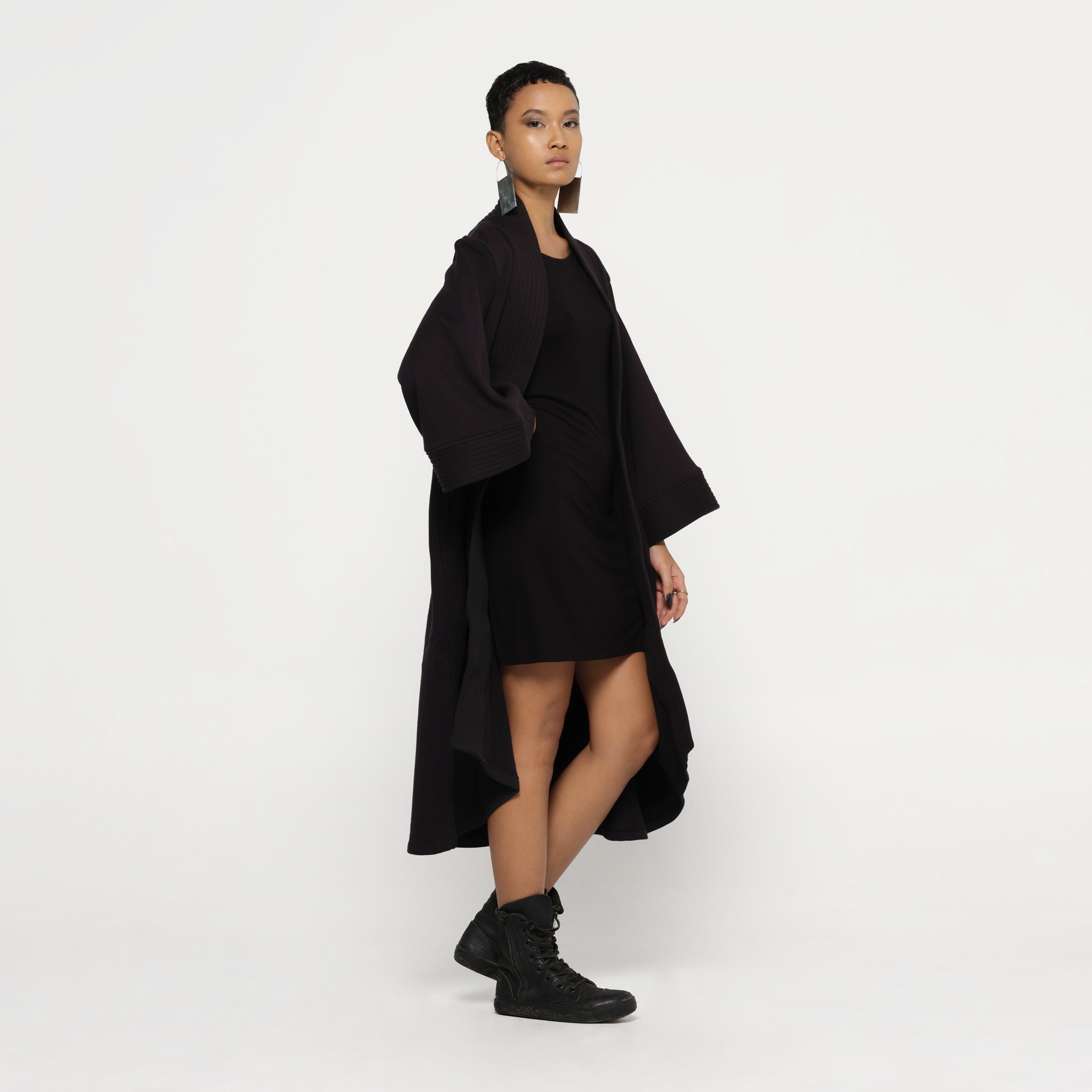 Black Afghan Coat Organic Cotton
