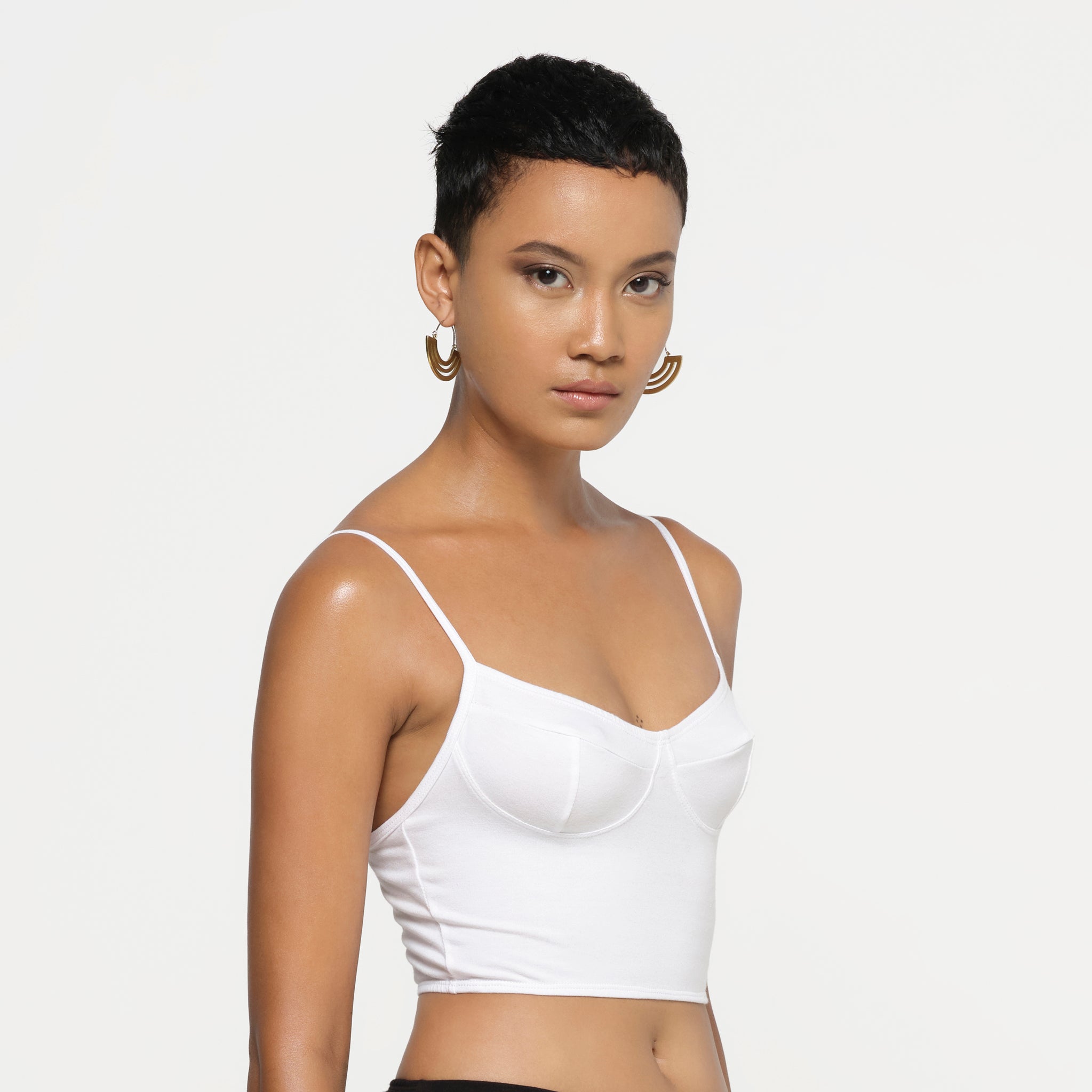 White Bustier Organic Cotton Lycra