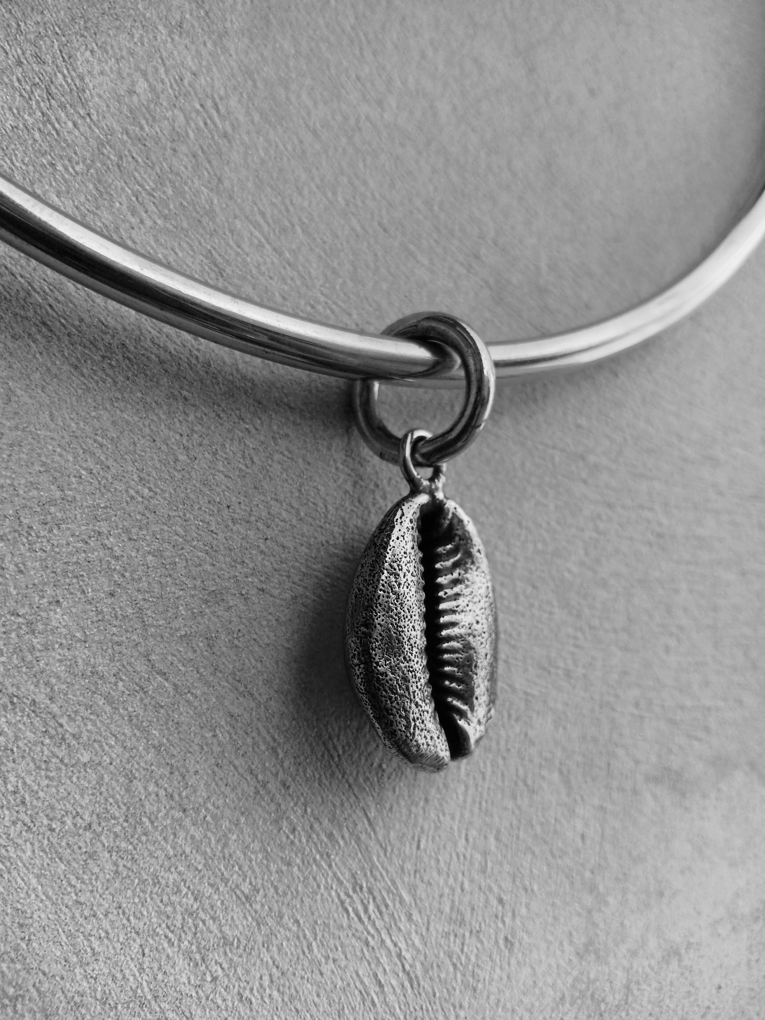 Cowrie Shell Pendant Sterling Silver