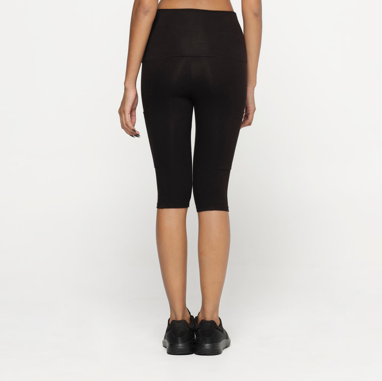 Black High Waist Crop Legging