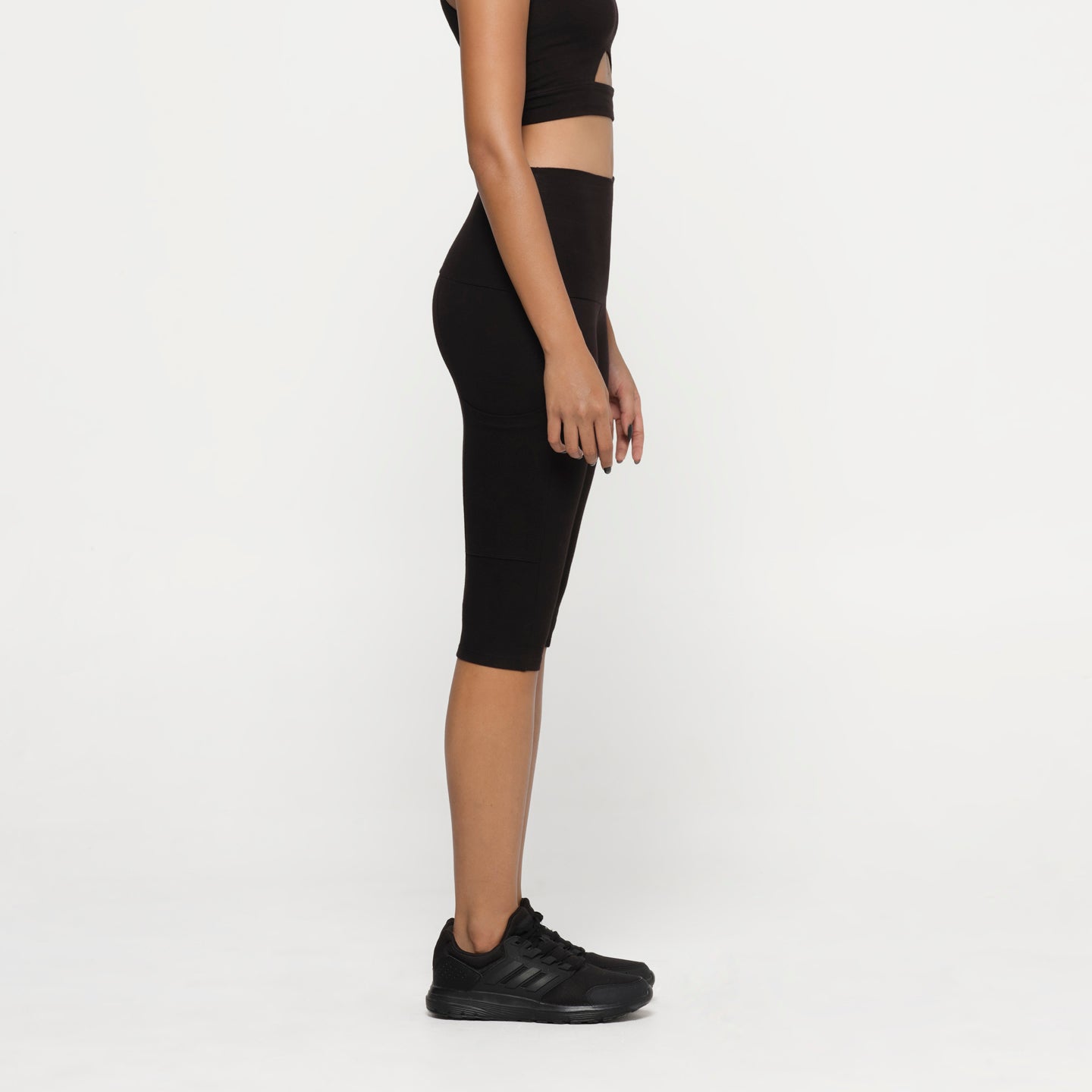 Black High Waist Crop Legging