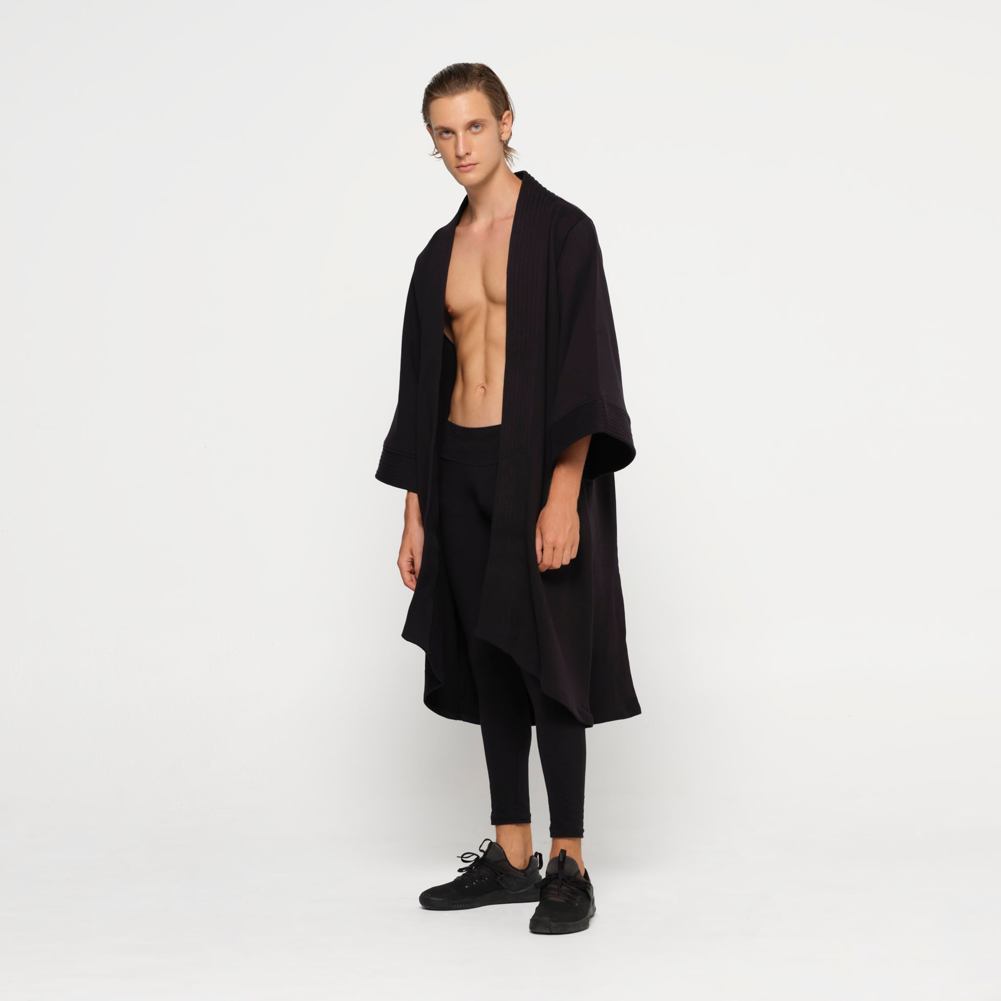 Mens Black Afghan Coat Organic Cotton