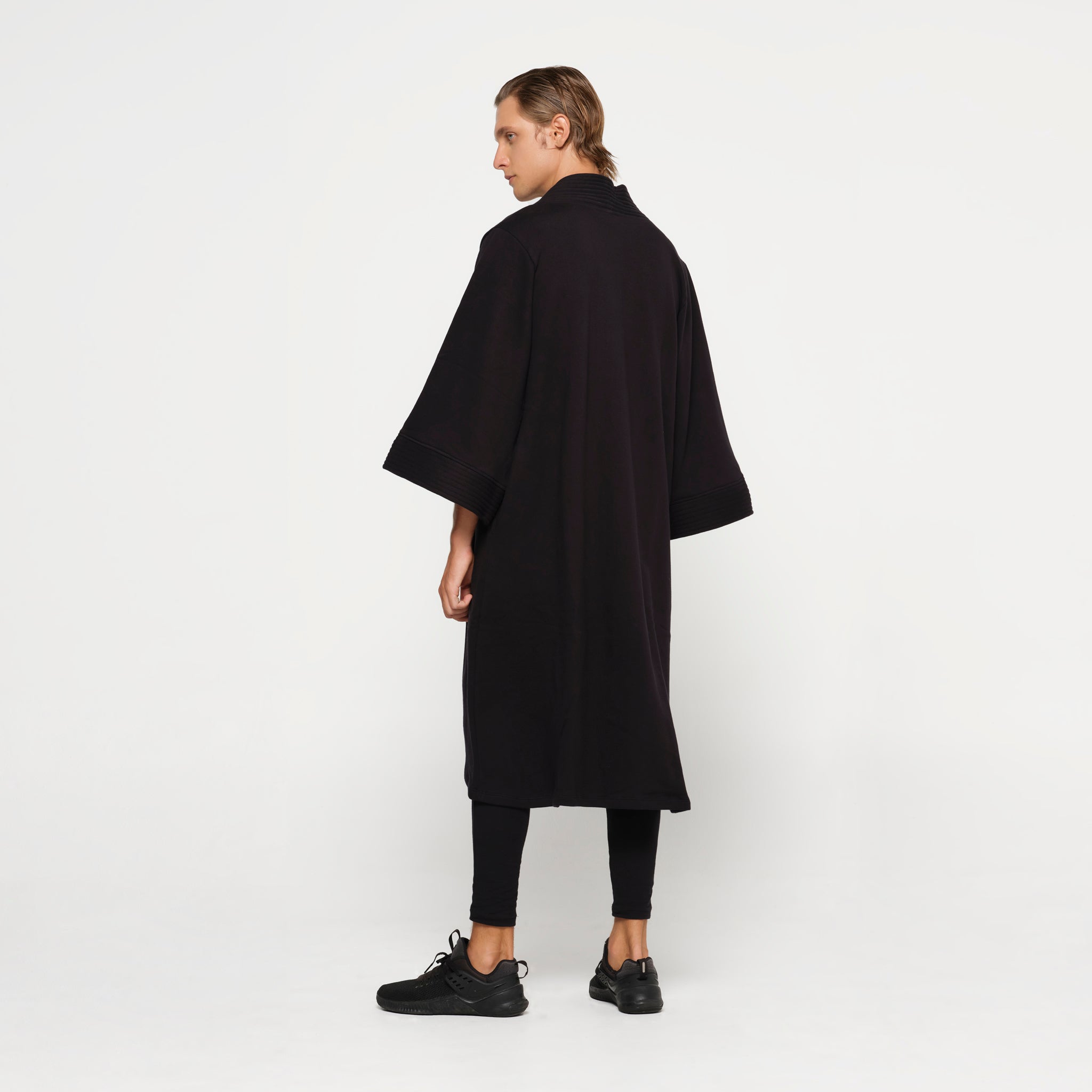 Mens Black Afghan Coat Organic Cotton