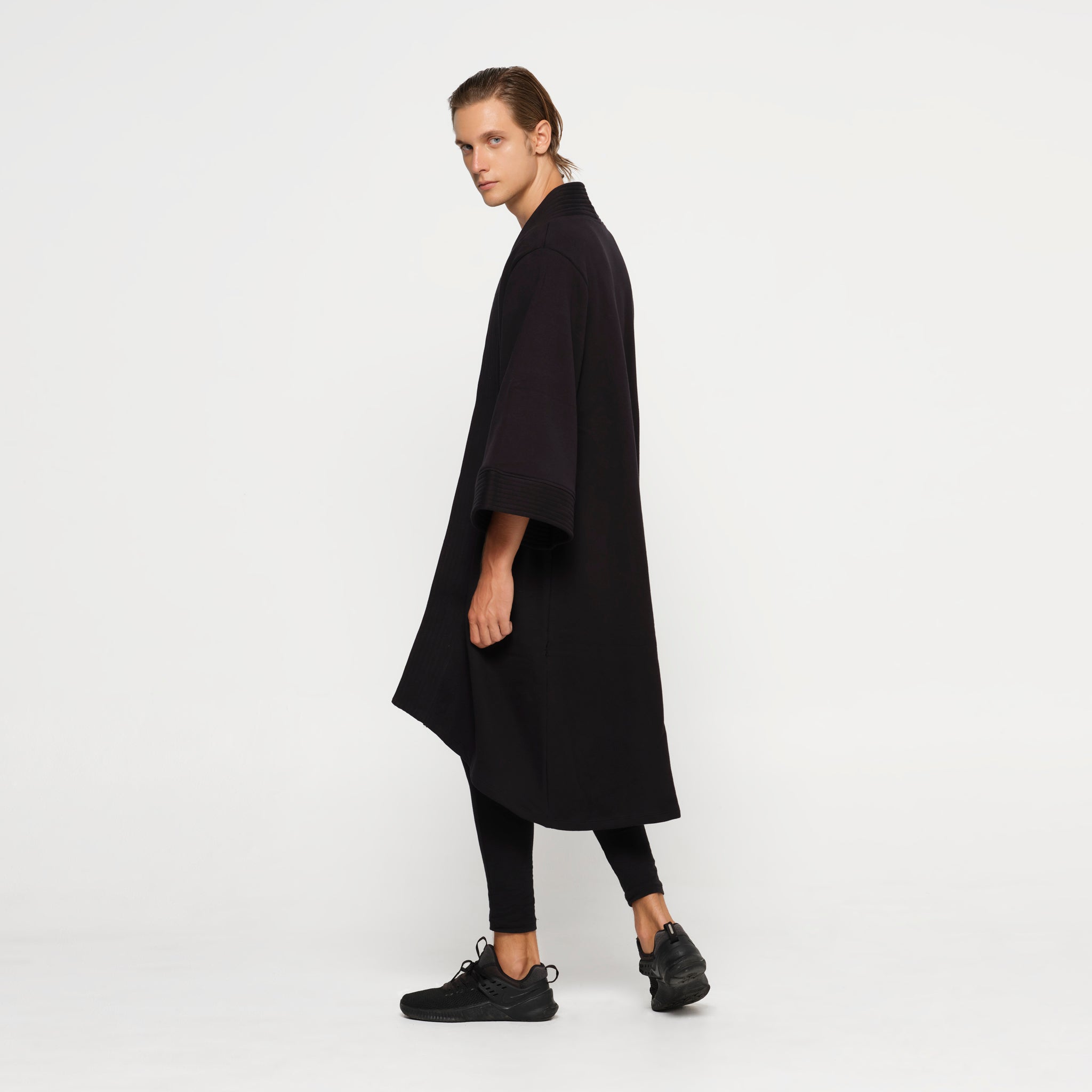 Mens Black Afghan Coat Organic Cotton