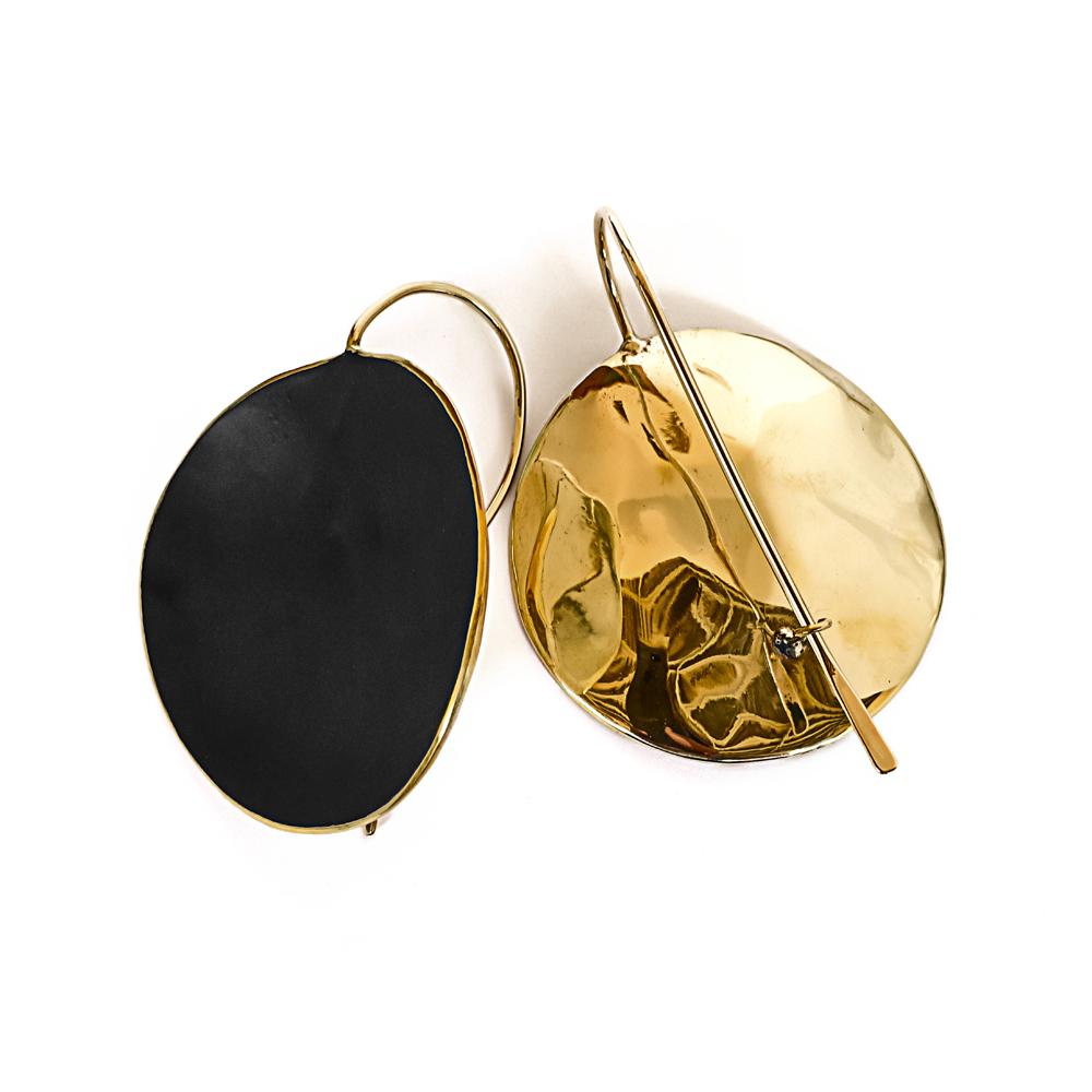 Big Circle Ear Weights Brass - eleven44