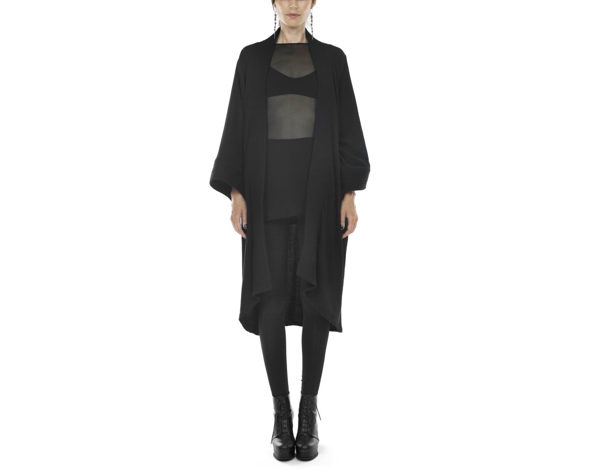 Black Afghan Coat Organic Cotton - eleven44