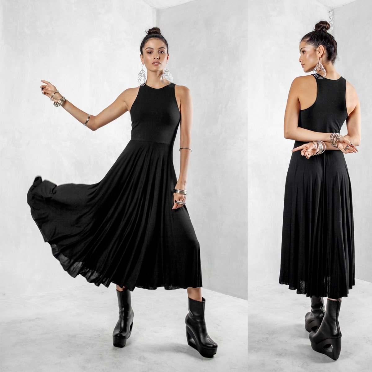 Black Bodice Dress Bamboo - eleven44
