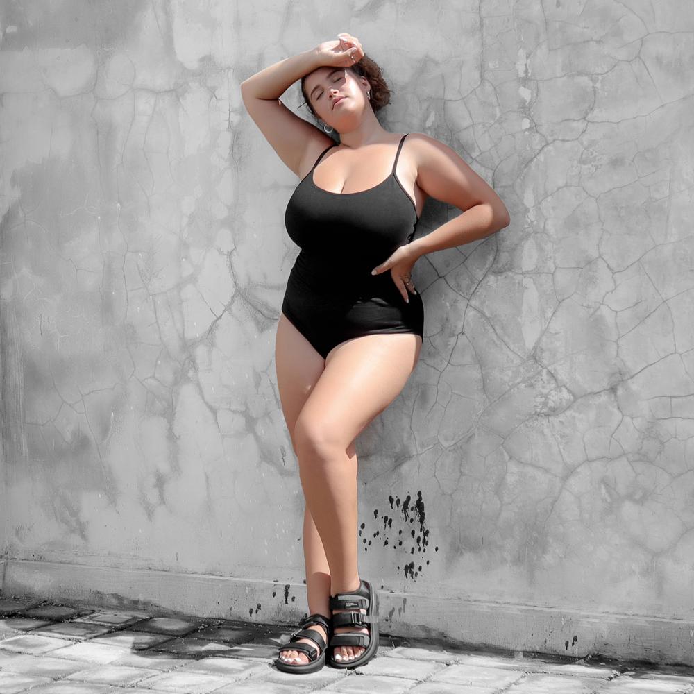 Black Bodysuit Organic Cotton Lycra - eleven44