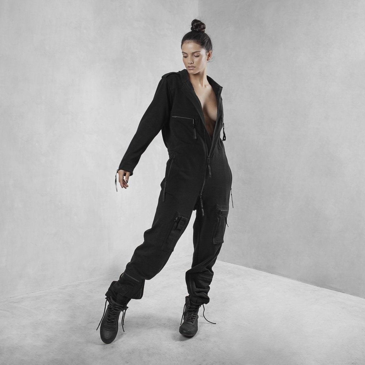 Black Coveralls Organic Cotton - eleven44