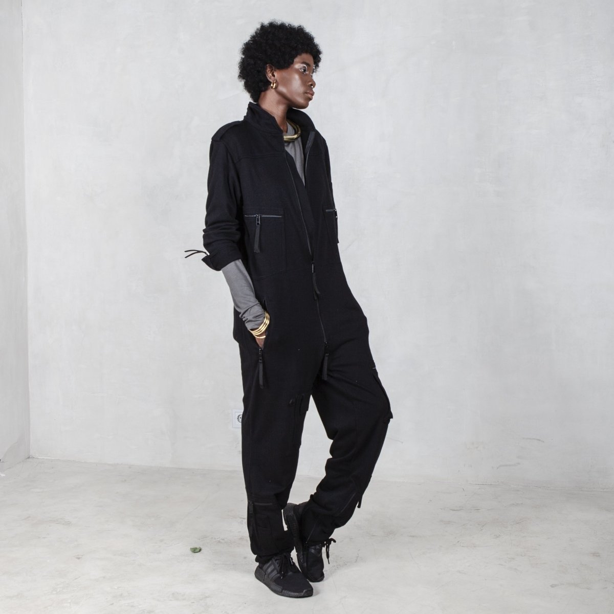 Black Coveralls Organic Cotton - eleven44