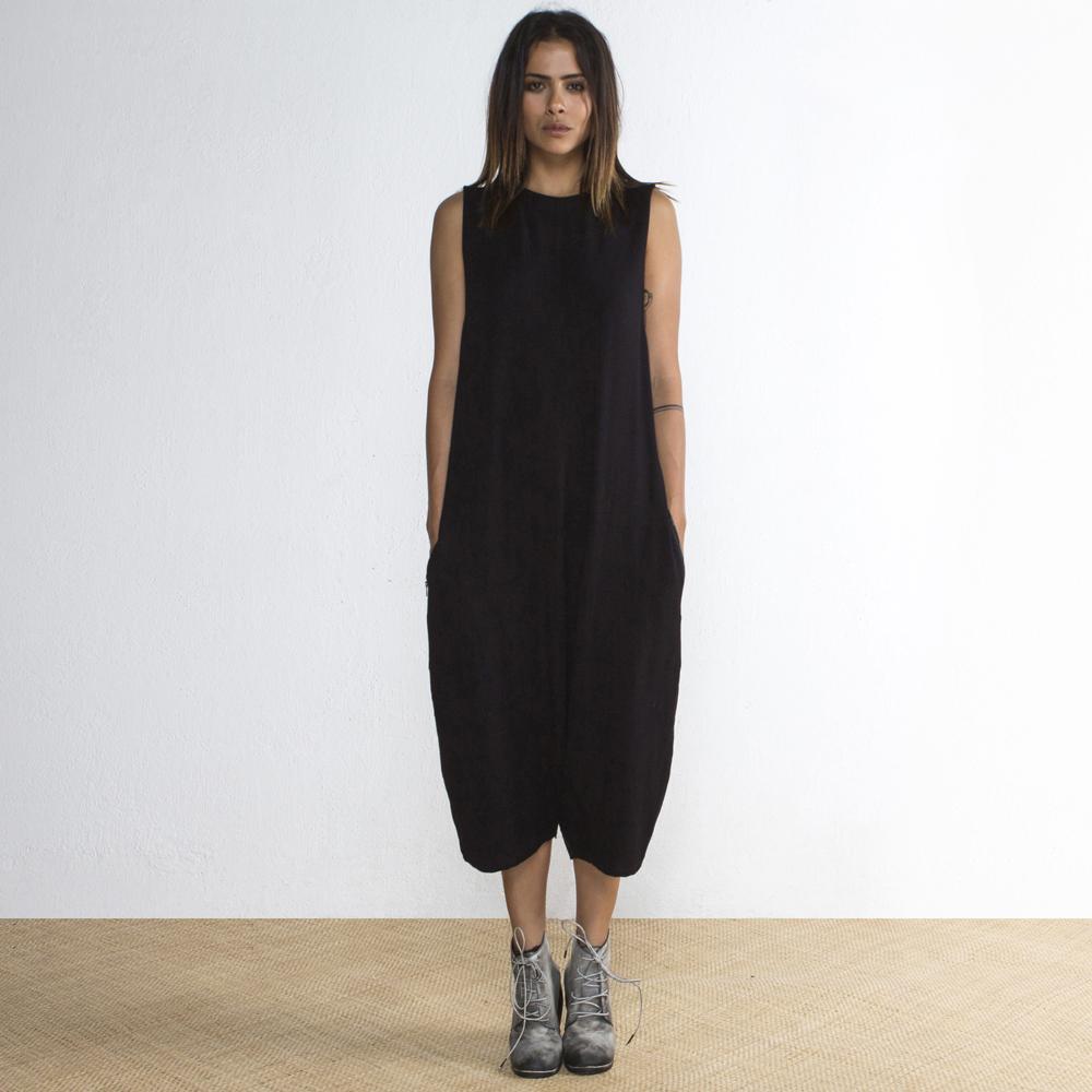 Black Romper Bamboo Lycra - eleven44