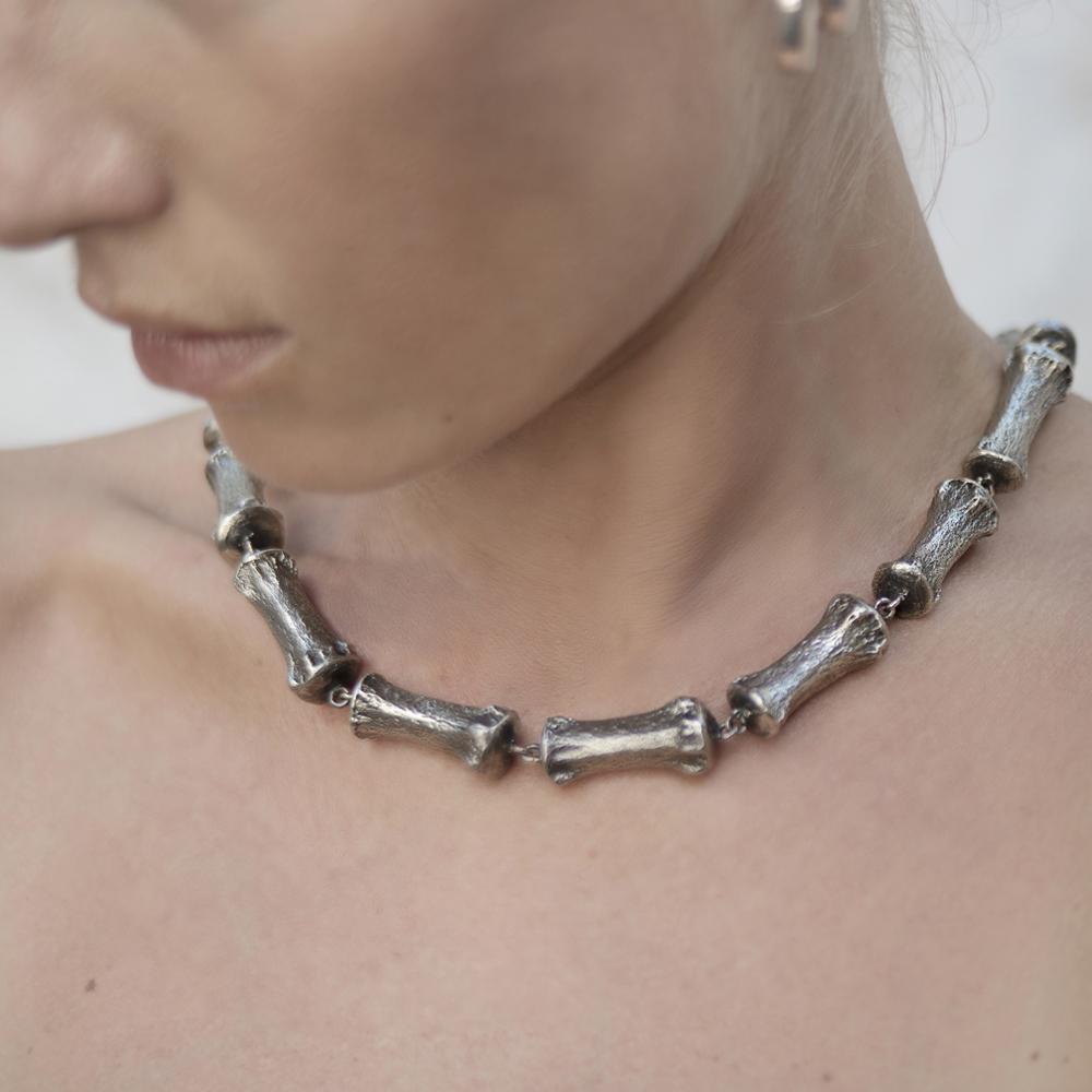 Bone Choker Silver - eleven44