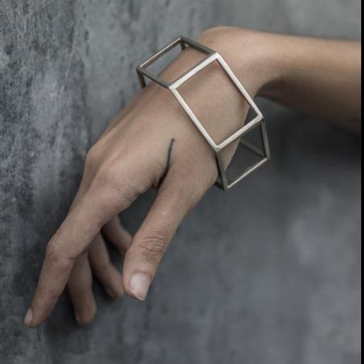 Cage Bangle Silver - eleven44