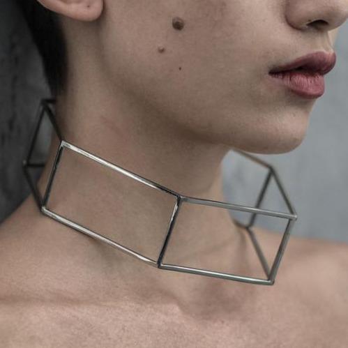 Cage Choker Silver - eleven44